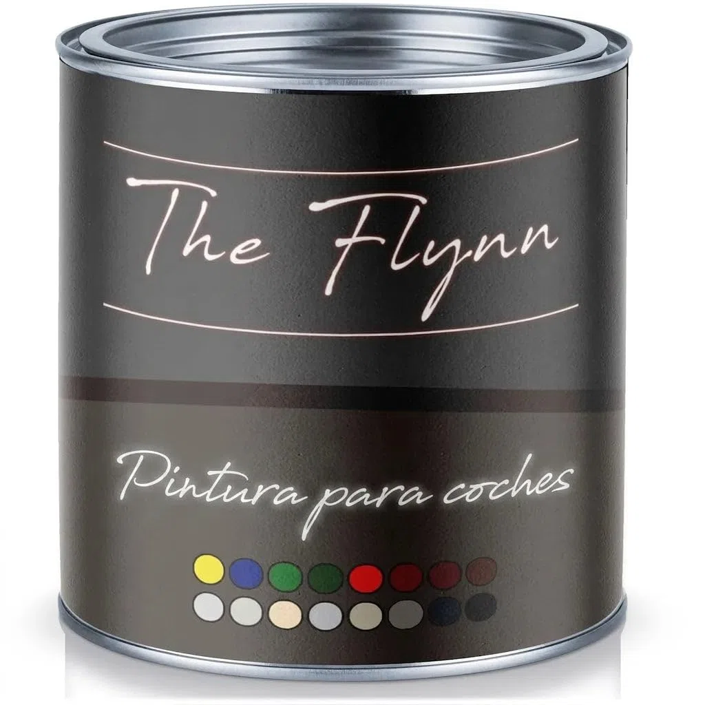 pintura para coches/pintura para maquinaria agrícola de 2 componentes con Endurecedor incluido - brillante - selección de colores (RAL 9005 Negro, 1 L) The Flynn