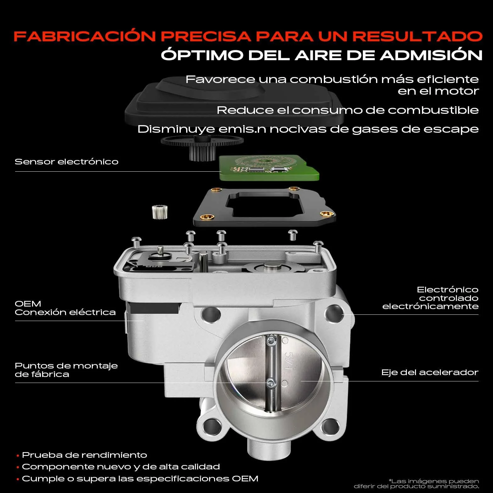 Frankberg Válvula de mariposa Cuerpo de mariposa Compatible con Golf Plus 521 5M1 1.6 FSI A3 8P1 1.6 FSI Golf V 1K1 1.6 FSI E.O.S 1F7 1F8 1.6 FSI Golf V 1K1 1.4 FSI Replace# V10-81-0089,03C133062