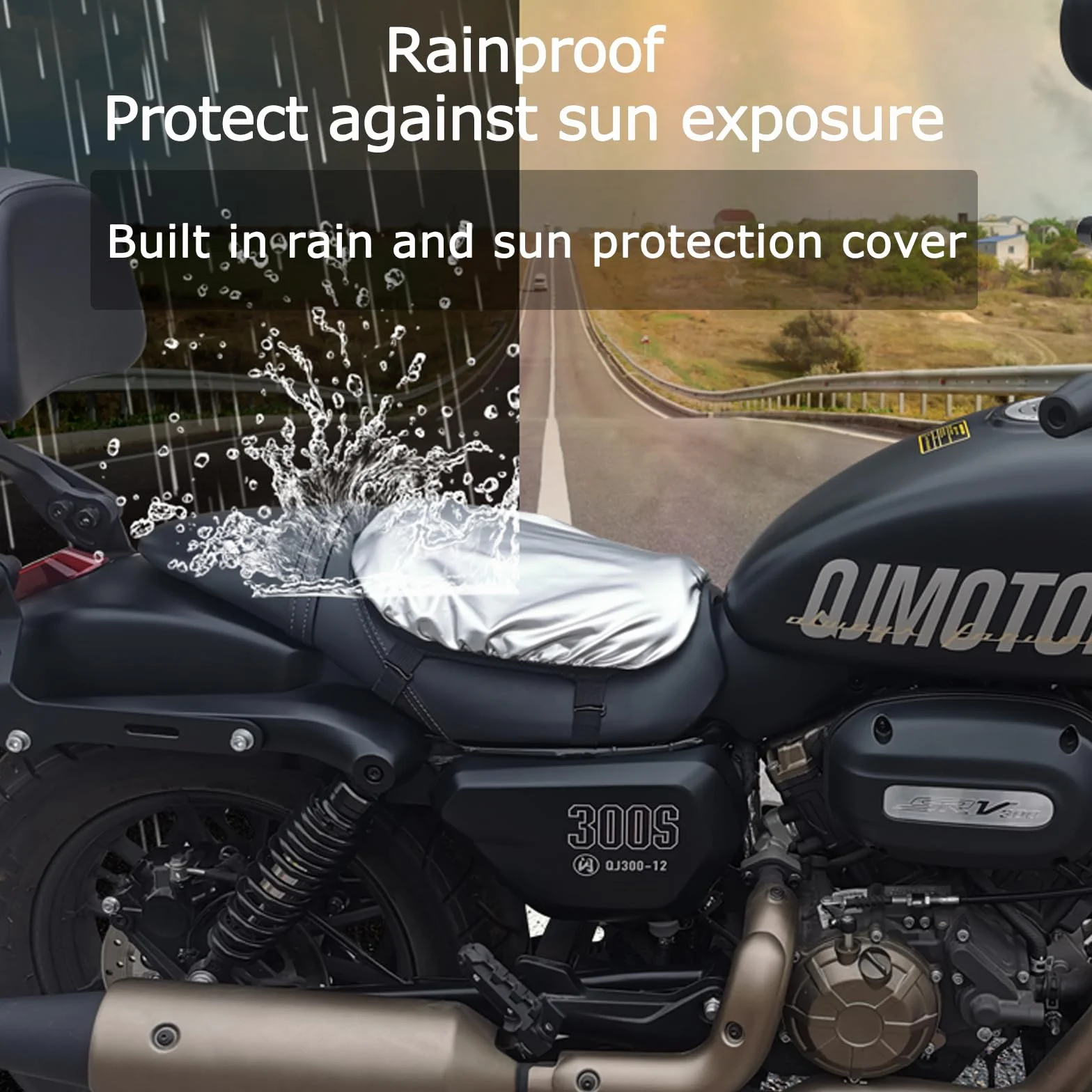 Cojín de Asiento, Cojín de Asiento de Gel para Moto Universal con Estructura Celular de Gel 3D Cojín de Asiento de Moto Impermeable Resistente al Sol, Amortiguador Cómodo Adecuado Para Viajes de Larga